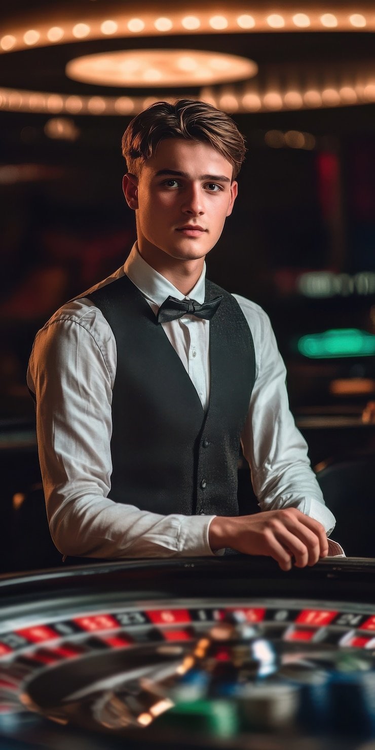 Casino Hold'em live-dealer table on alfa138 login showing dealer and community cards